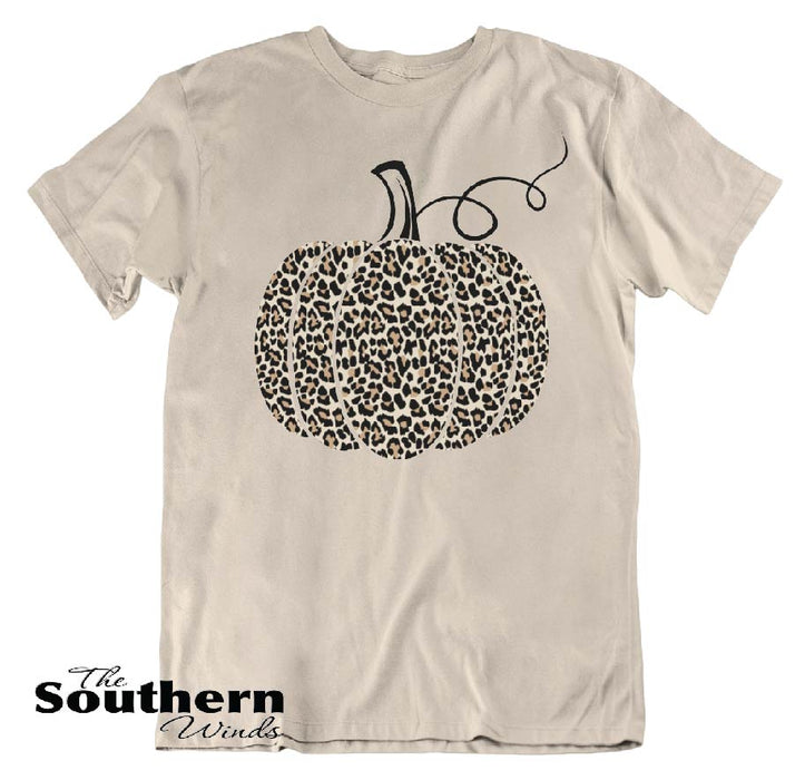 Personalized Leopard Pumpkin Graphic Tee Shirt