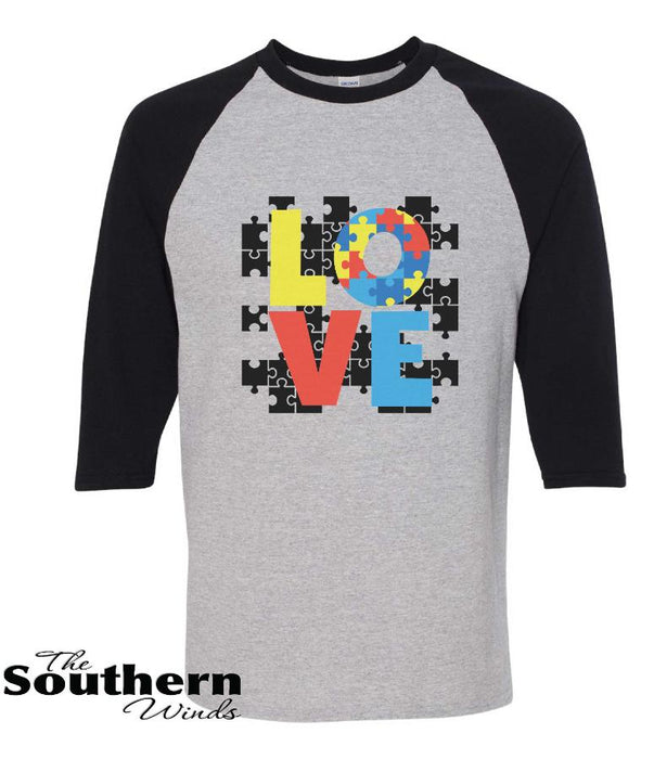 3 4 Sleeve Autism Awareness T-Shirts & T-Shirt Designs