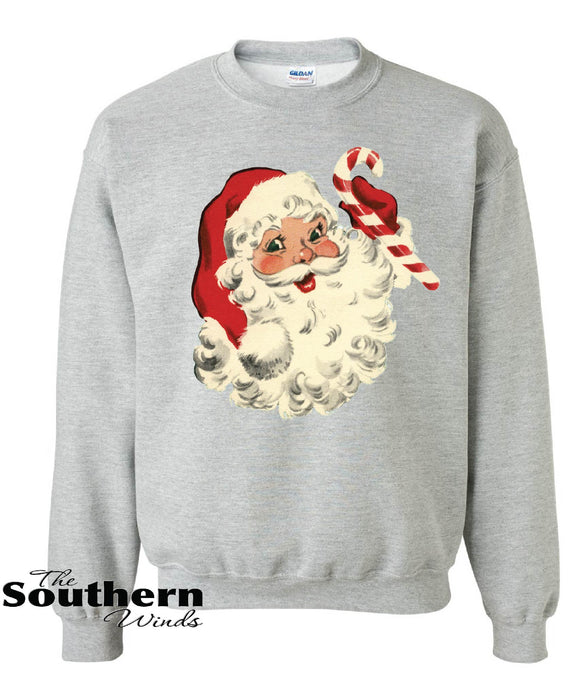 Vintage Santa Claus Christmas Sweatshirt Retro Style 