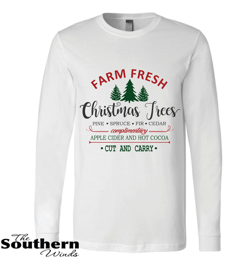 Farm Fresh Christmas Trees | Christmas Tree Farm Shirt | Southern Tee — The  Southern Winds